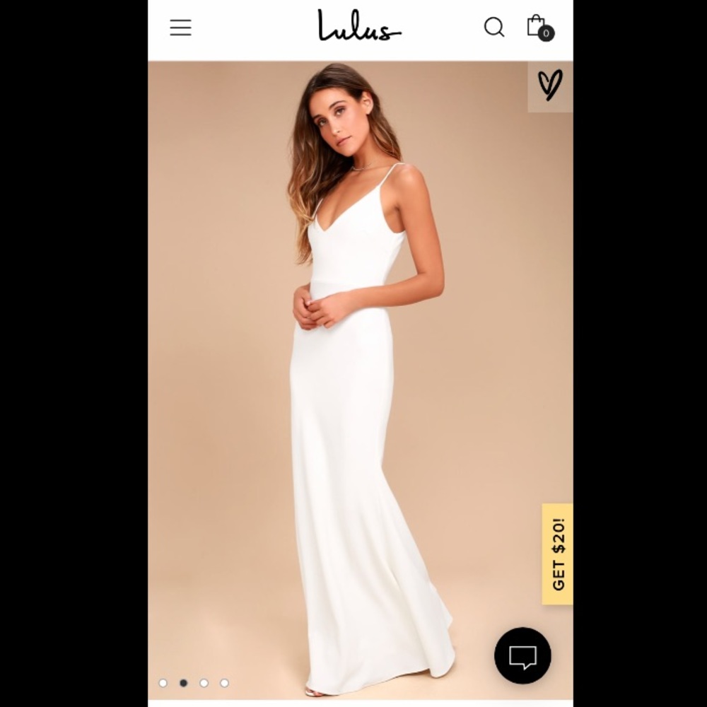 Lulus white infinite glory maxi dress